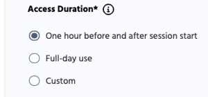Access duration period