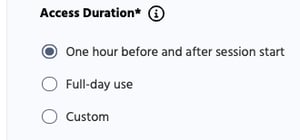 Access duration period