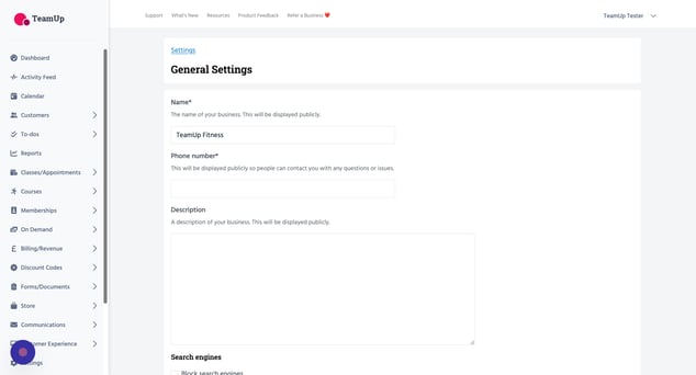 Configuring General Settings for Feature Provider SMS - Step 2