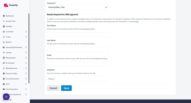 Configuring General Settings for Feature Provider SMS - Step 4