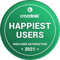 happiest users crozdesk badge 