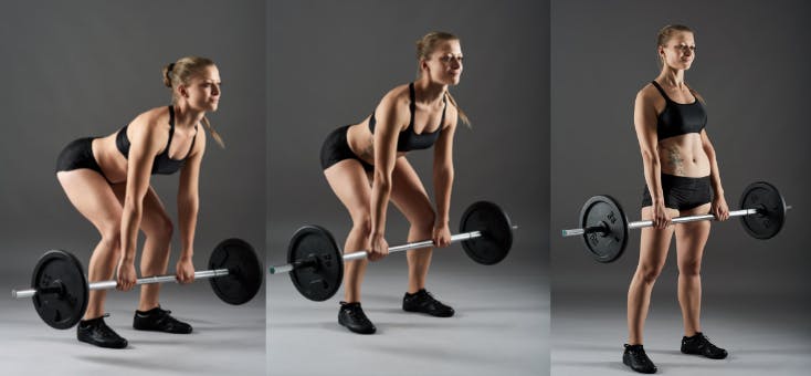 barbell deadlifts