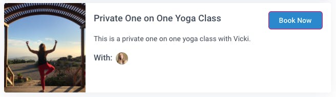 appointment for one on one yoga class