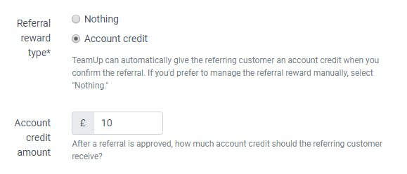 picture of referral rewards options