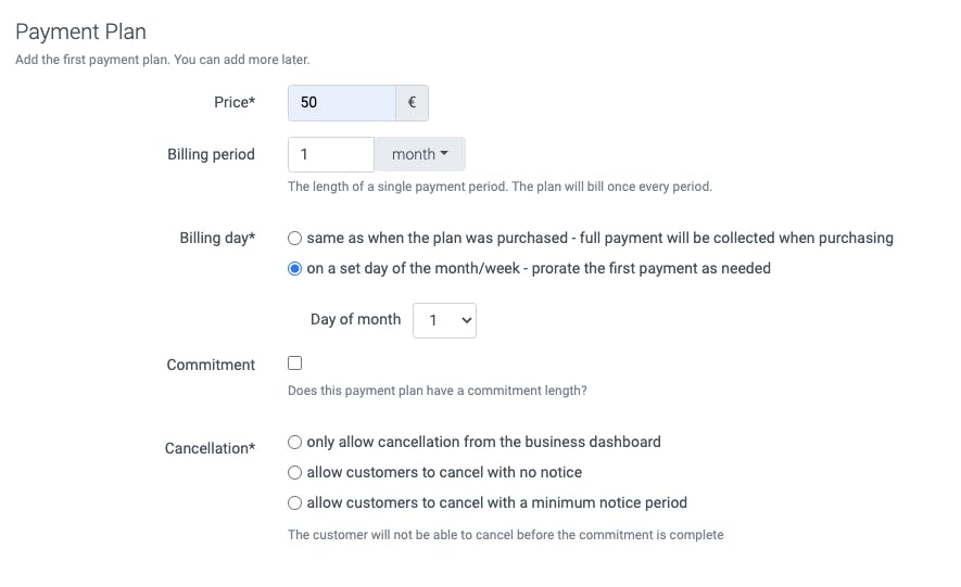 image of payment plan options