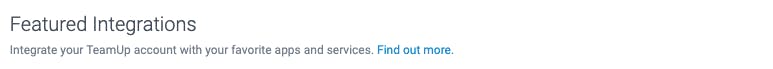 teamup featured integrations