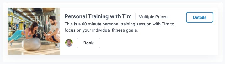 personal training with tim appointment type