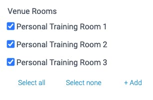 venue rooms in teamup