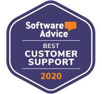 software advice badge for best customer support for club management 