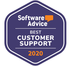 software advice badge for best customer support for club management 