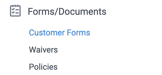 forms and documents tab 