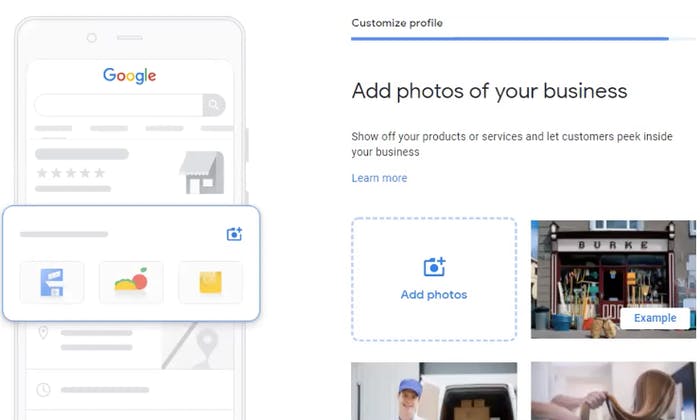 Include photos to your Google My Business Account