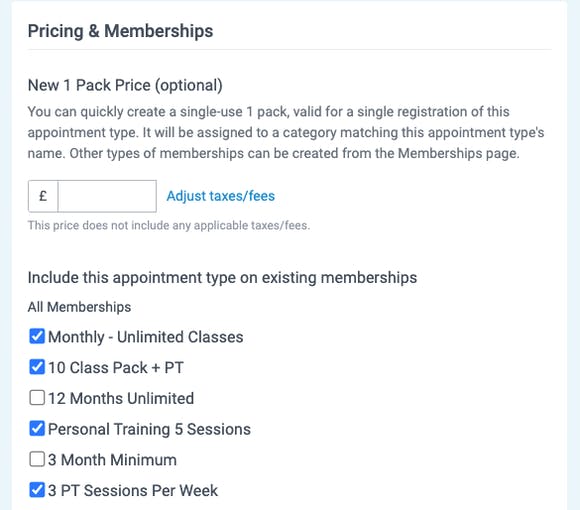 pricing and memberships
