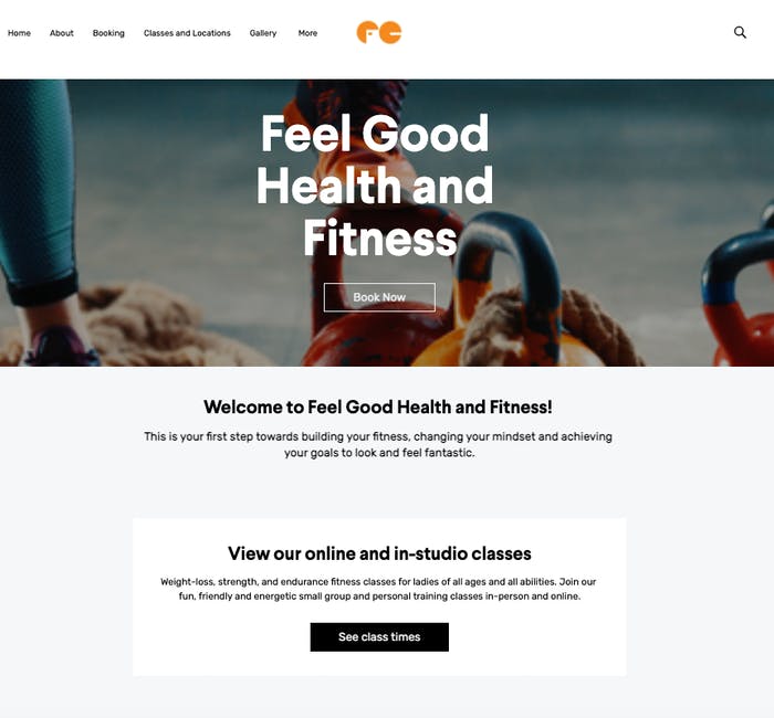 Feel Good Health & Fitness booking page