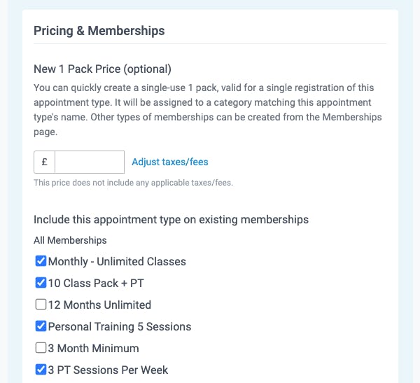 pricing and memberships in teamup