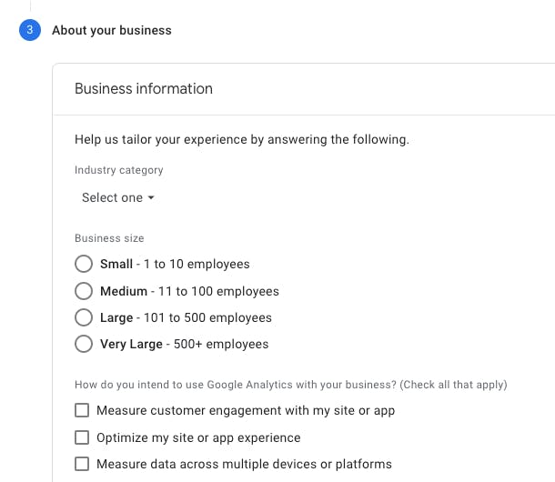 Part 3 of setting up a Google analytics account