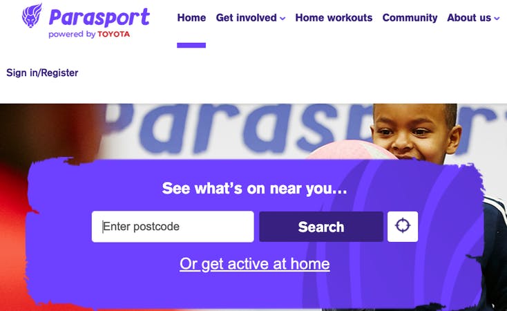Parasport search bar