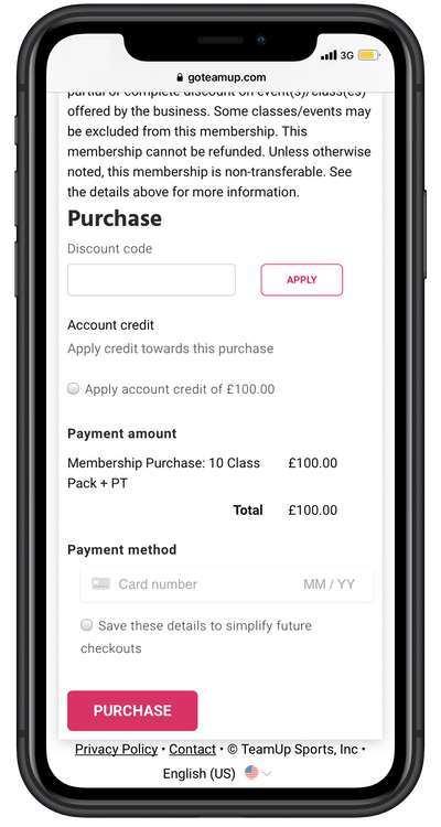 purchase options in app