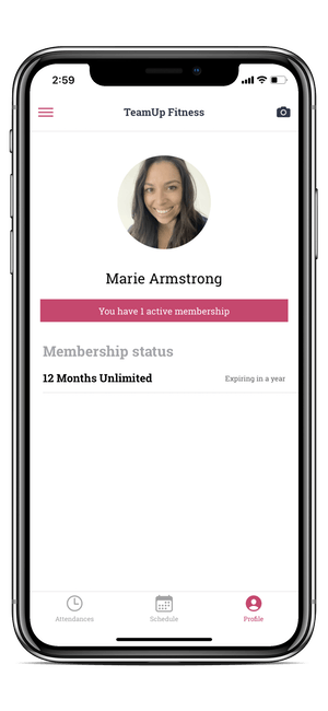 image of the member app customer profile page