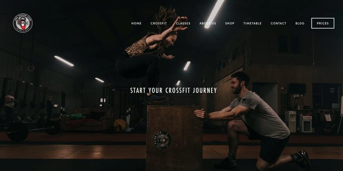 A screenshot of the Paleo Gym website