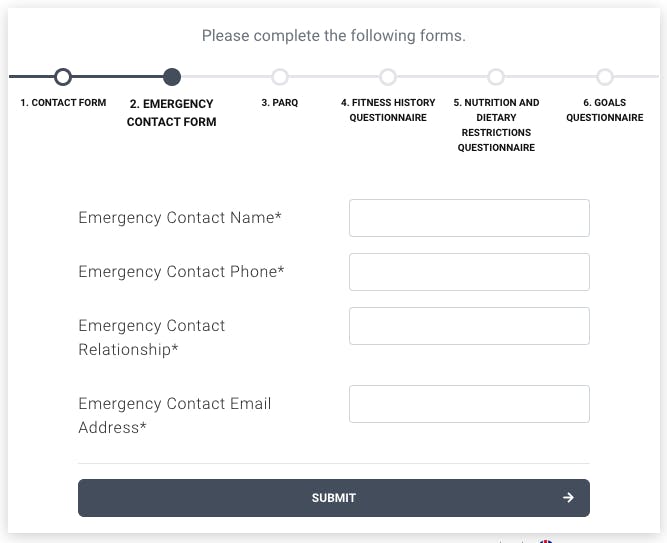 emergency contact form