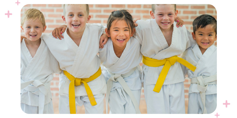 Younger students enjoying kids martial arts classes