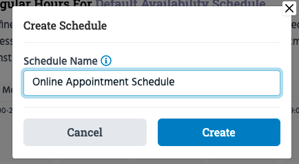 Online Appointment Schedule