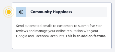 Open the Community Happiness card to customize your settings