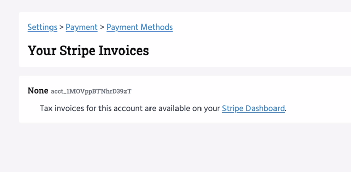 Stripe Dashboard Invoices