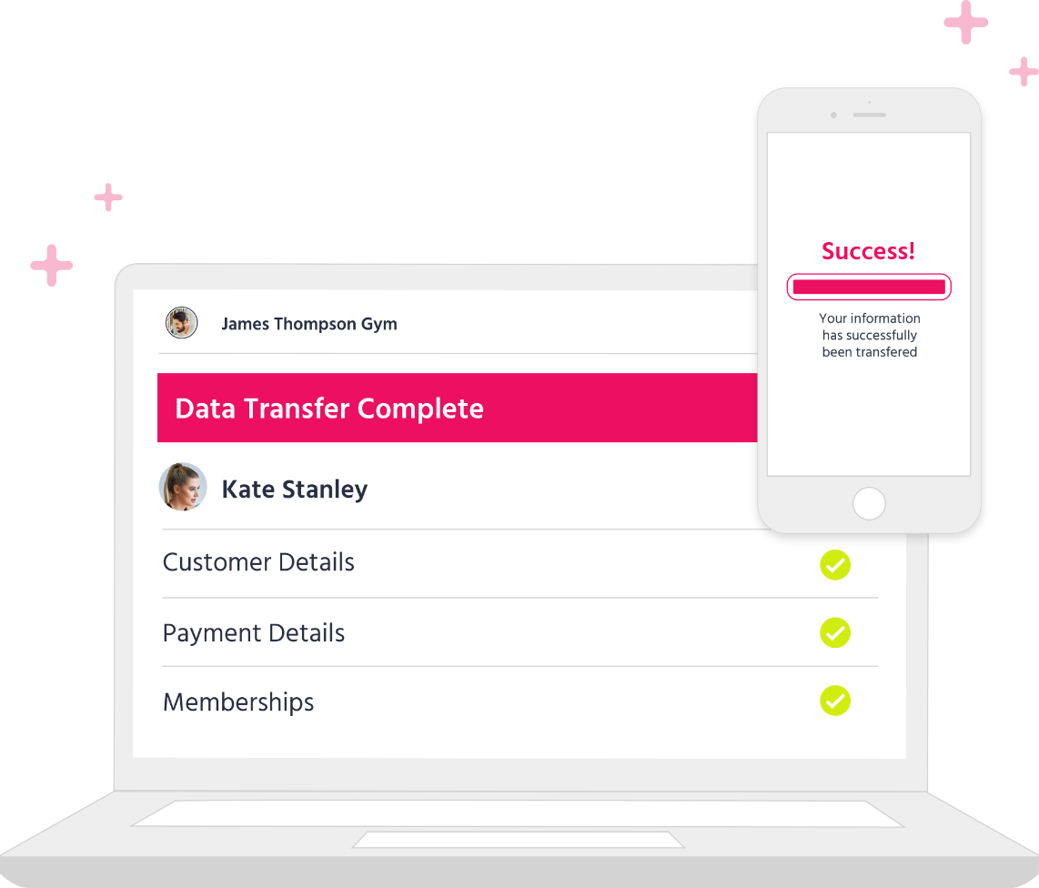 data transfer in TeamUp