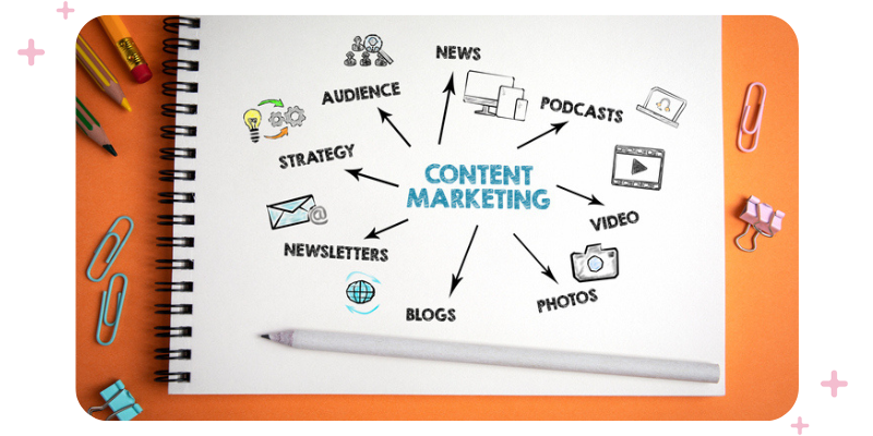 Content marketing illustration.