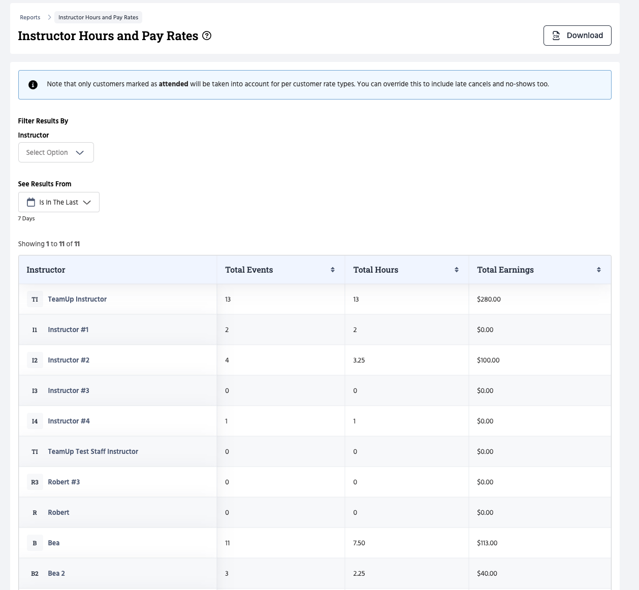 Manage and track your instructors' Pay Rates