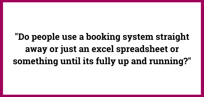 using a booking system