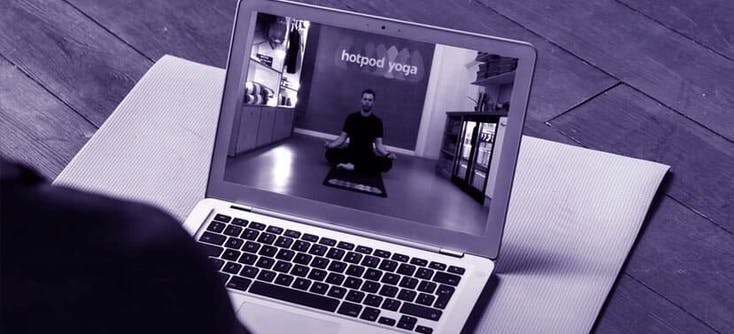image of a hotpod yoga online class