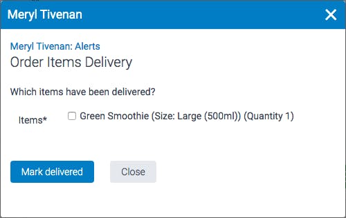 image of order delivery confirmation