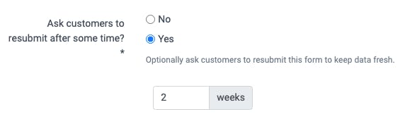 image of prompting your customers to fill this information out again
