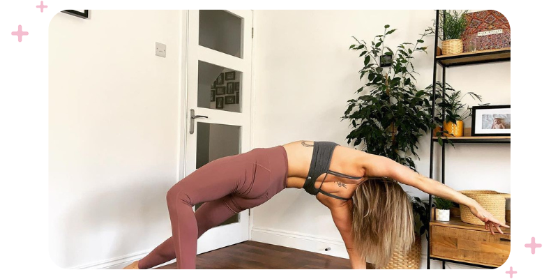 A yogi doing a yoga practice at home