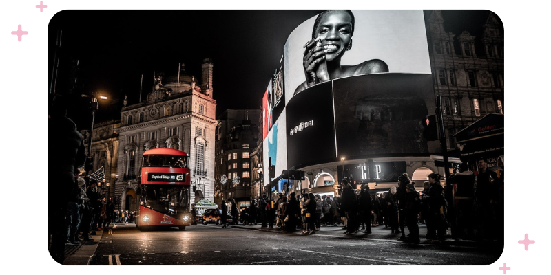 Billboard ad in London.
