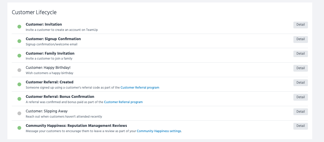 The Community Happiness notification on the Notifications page in TeamUp.
