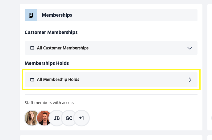 Access to the Membership Holds report.